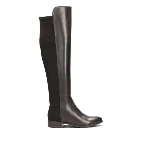 Clarks Womens Caddy Belle Knee High Boots Black | USA-8276015